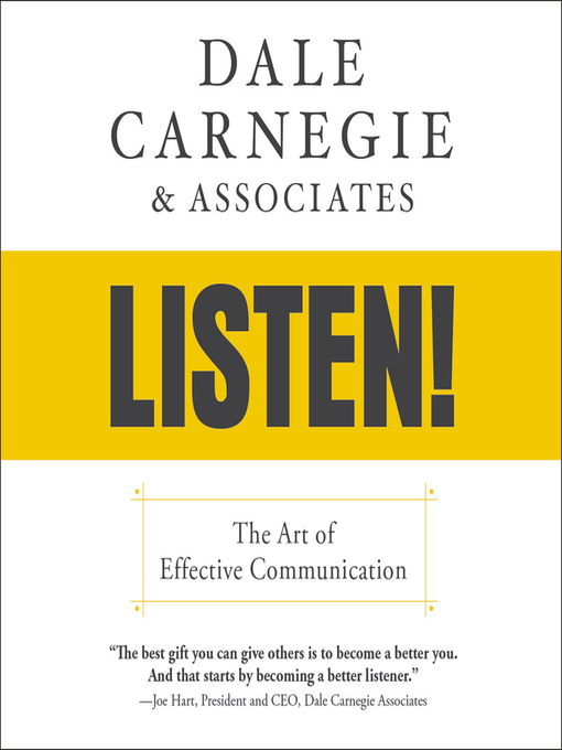 Title details for Dale Carnegie & Associates' Listen! by Dale Carnegie & Associates - Available